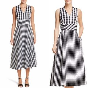 Lafayette 148 New York Gingham Midi Dress